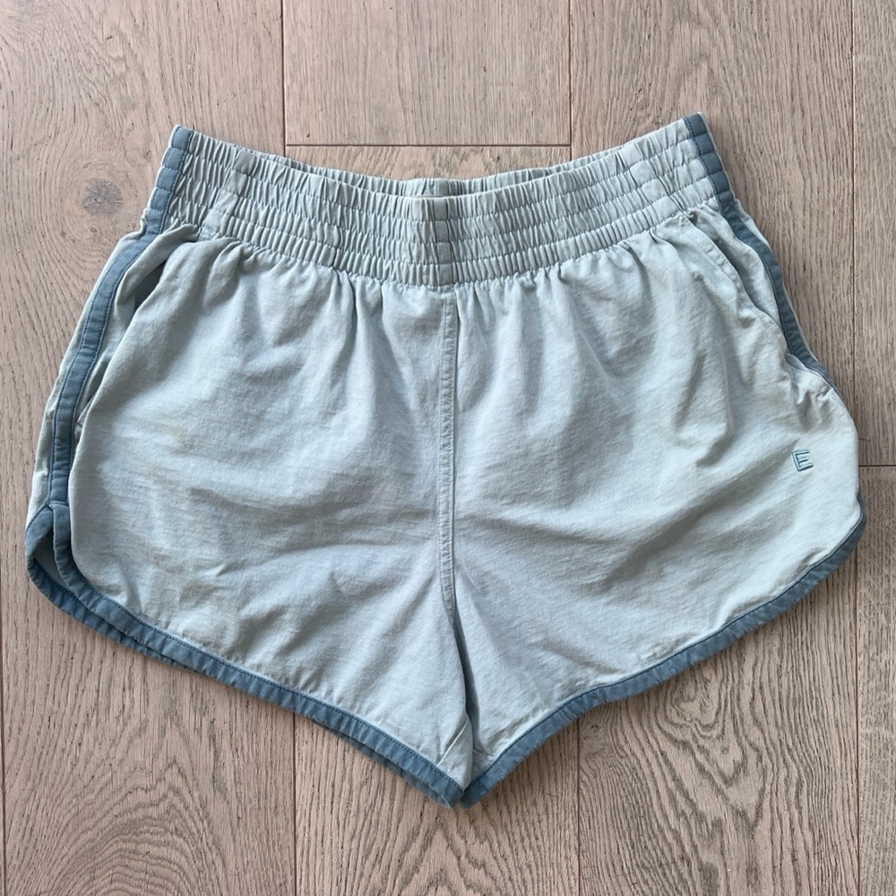 Everlane Retro Jersey Knit Shorts Organic Cotton Blue Women’s Size S